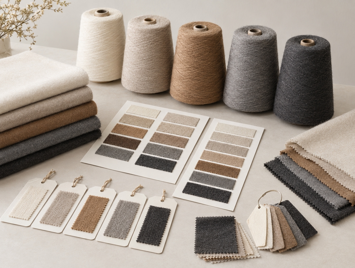 纱线与色卡 · Yarn and color card